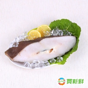 【買新鮮】大比目魚(扁鱈)(有肚洞)300g±10%/片(包冰20%)