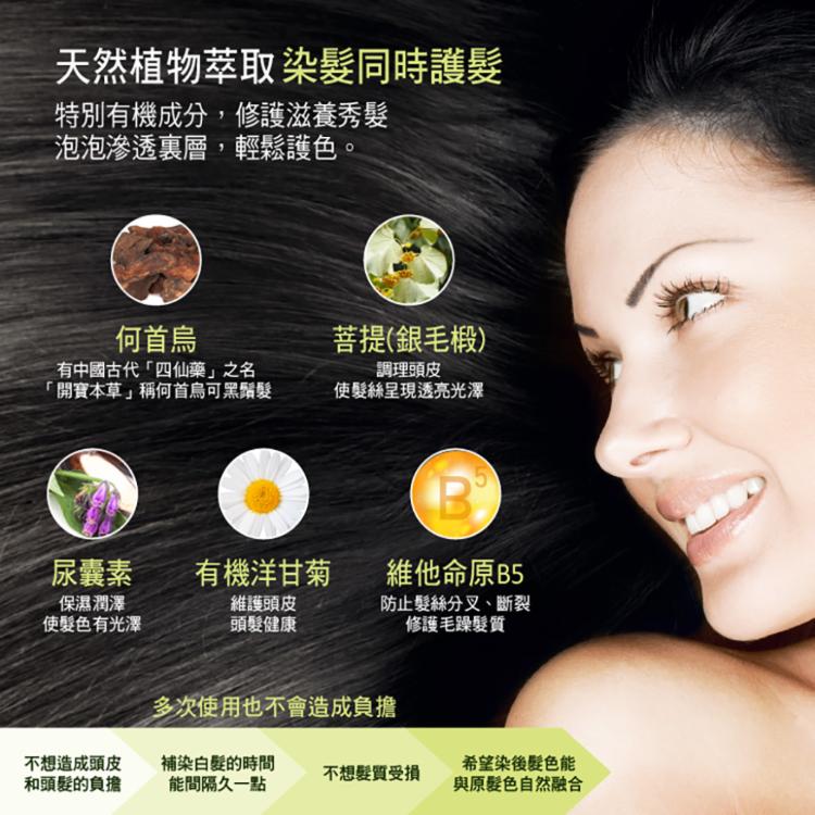 【LAB珐研室】泡泡染髮乳(亮澤黑)20ml/10包