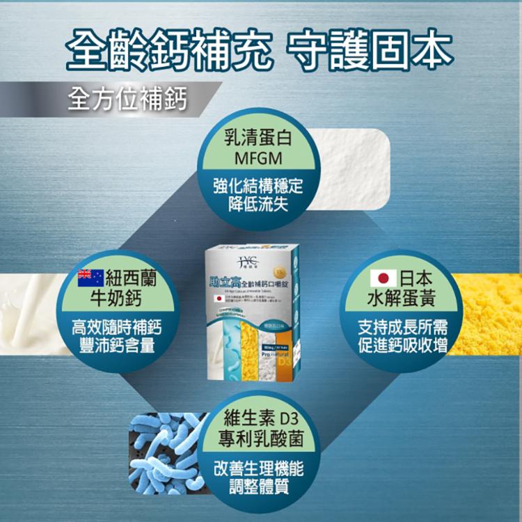 【JYC極研萃】助立高全齡補鈣口嚼錠(30錠)(優酪乳口味)