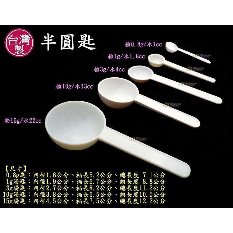 0.8克湯匙/1cc半球匙