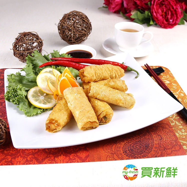 【五星級港點】鮮蝦腐皮捲40g±10%/條(4條/盒)