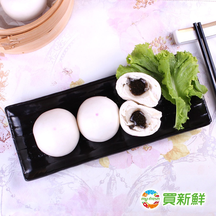 【五星級港點】麻糬流沙包(芝麻)45g±10%/粒(6粒/盒)