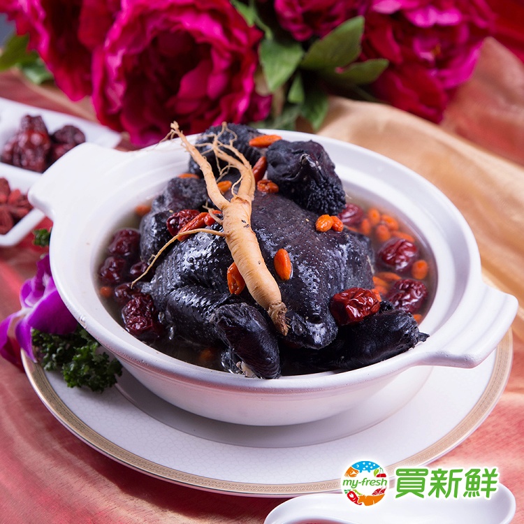 【買新鮮】人蔘烏骨雞湯1.5kg±5%/盒(固形物700g±5%)