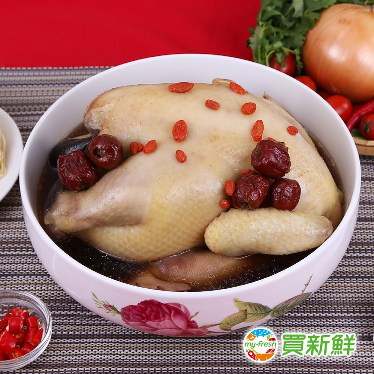 【買新鮮】藥膳四物燉全雞1.5kg±10%/包(固形物700g±10%)