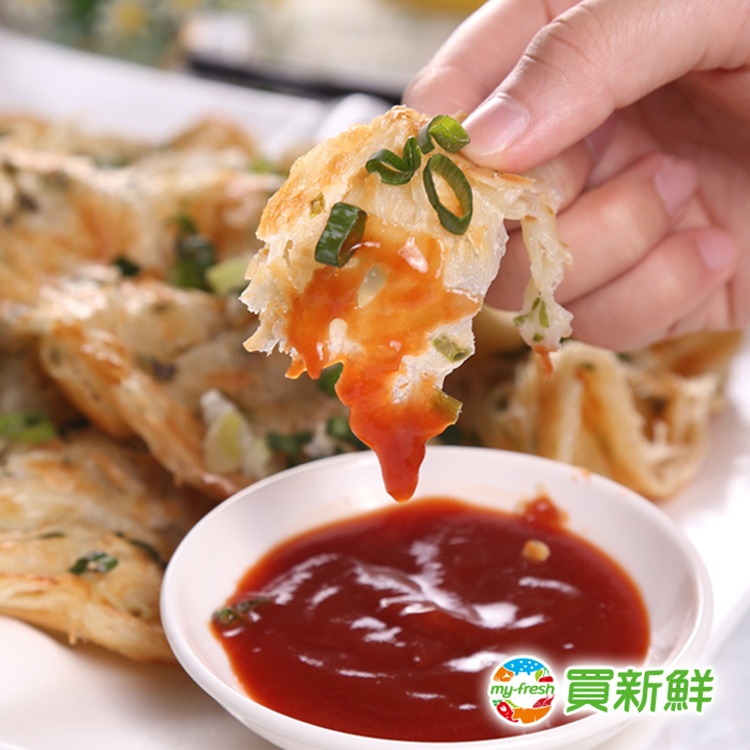 【買新鮮】拔絲蔥抓餅140g±10%/片,1包5片裝