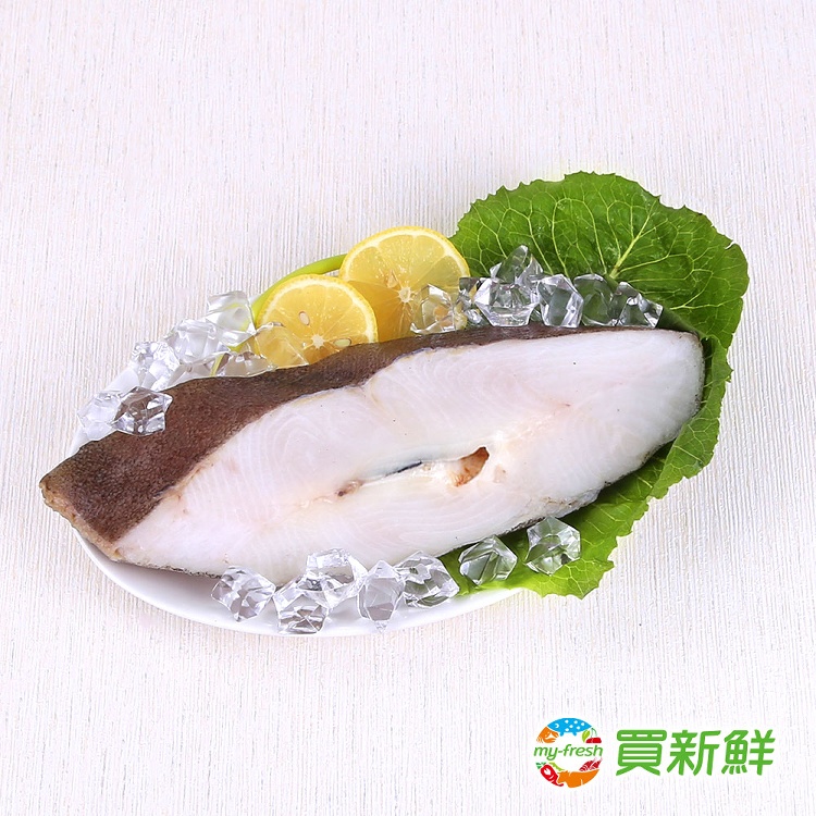 【買新鮮】大比目魚(扁鱈)(有肚洞)300g±10%/片(包冰20%)