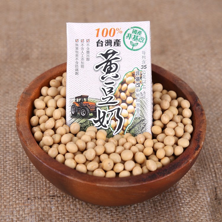 【買新鮮】100%台灣產非基改黃豆奶(無糖-24罐/箱)