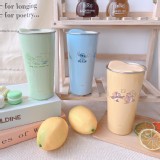 迪士尼系列可愛插畫不鏽鋼隨行杯500ML