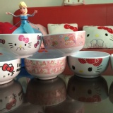 Hello kitty 仿瓷餐具 4.5吋童碗 特價：$60
