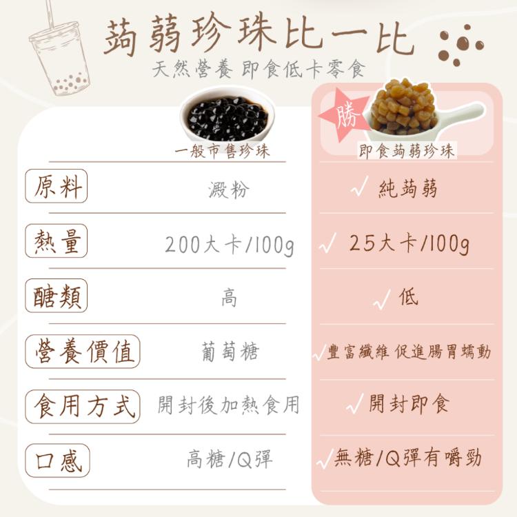 【輕纖食嗑】低卡即食蒟蒻珍珠(無糖)-8入