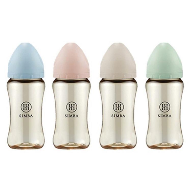 【小獅王】辛巴蘊蜜鉑金PPSU寬口防脹氣奶瓶(晨藍/栗粉/杏茶/綠沐) 270ml/個