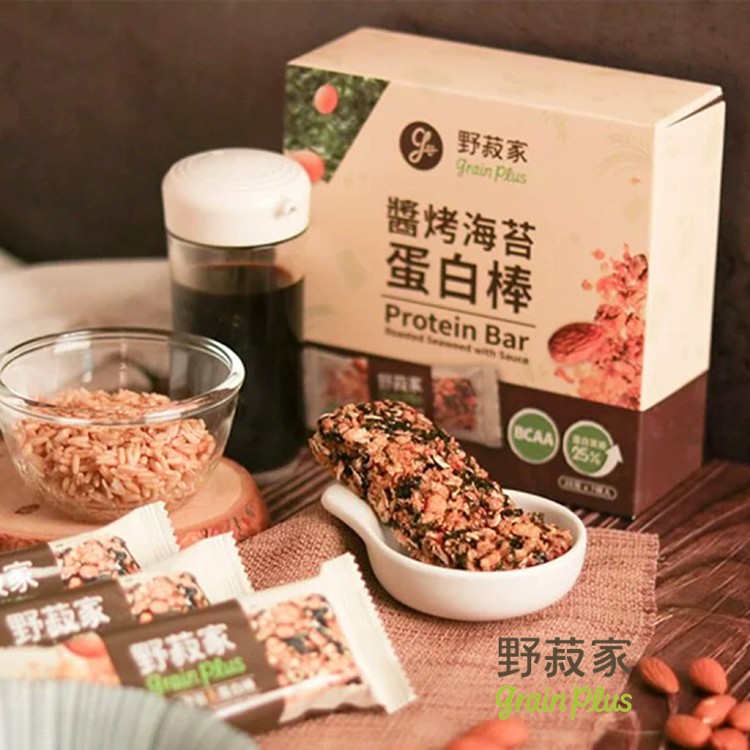 【野菽家】醬烤海苔穀物蛋白棒