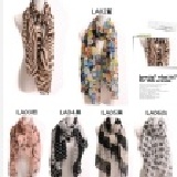 ＊╮嘉蒂斯╭＊韓款仿真絲雪紡圍巾‧多款圖案可選 【LA】韓款雪紡圍巾‧17款圖案(豹紋、鎖鏈、斑馬、蕾絲點點、骷顱皇冠等多款多色) 特價：$129