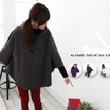 ★嘉蒂斯＊～【31101】加大搖粒絨毛感 素面 連帽 斗篷 上衣共三色 特價：$158