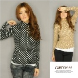 ★嘉蒂斯＊～【501062】法藍絨圓點點內搭衣 三色