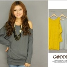 ＊╮嘉蒂斯╭＊【12601】素面圓領側肩洞洞洋裝 長版衣＊三色