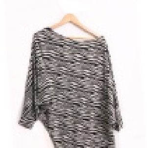 ★嘉蒂斯＊～斑馬斜肩蝴蝶袖長版衣