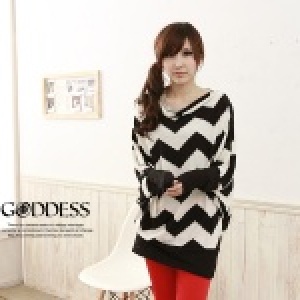 ★嘉蒂斯＊～不規則線條寬領長版上衣【12001白色】