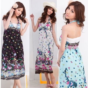 *╮嘉蒂斯╭*波希米亞【1817】渡假風棉質長版洋裝 三色
