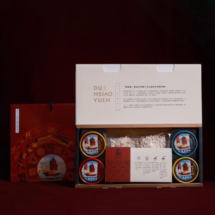 「正宗台南度小月擔仔麵本舖出品」帆船牌古早4入肉燥麵禮盒