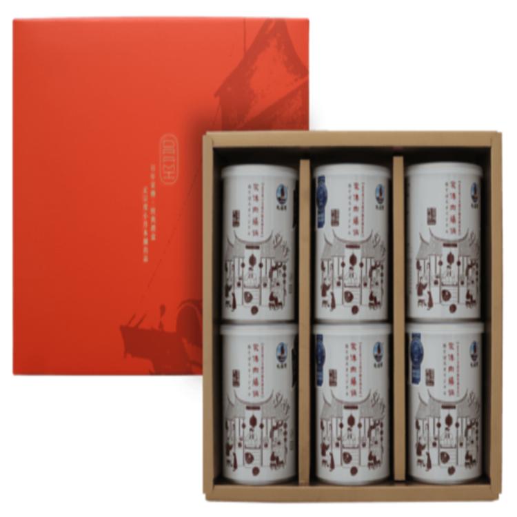 「正宗台南度小月擔仔麵本舖出品」帆船牌6入大罐禮盒