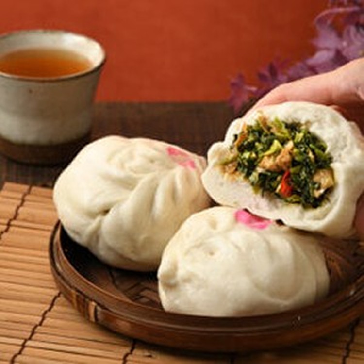 雪裡紅菜包3入 (全素) | 老麵酵匠包子饅頭店