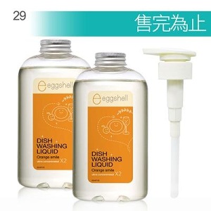 eggshell 微笑橘子洗碗精470gx2+專用壓頭x1