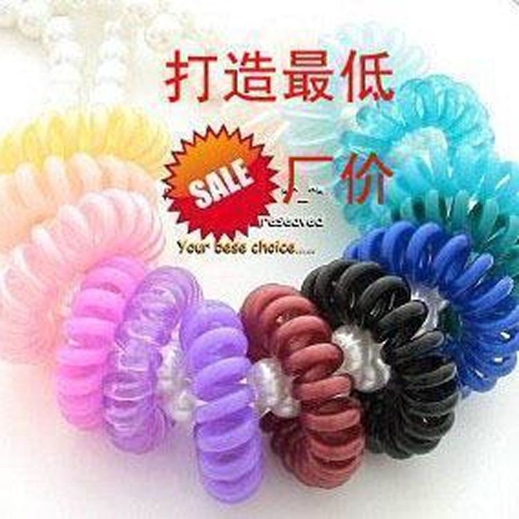 秀品格格日韓超熱賣.不傷發電話線/電話繩發圈 4入一組不挑色