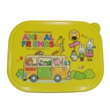 高麗購◎韓國製 304不鏽鋼 輕巧式 兒童餐盤 韓式便當盒/動物公車