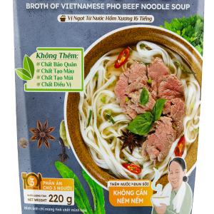 越式牛肉河粉湯包 220 克 - 標準風味，無調味料 - 特別：不含防腐劑！！！