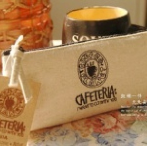 8877 午後咖啡~~韓國氣質麻布筆袋~韓國製造 氣質美女必備