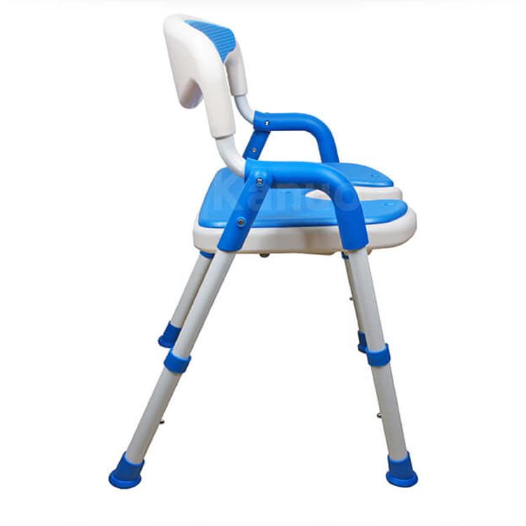 【富士康】 洗澡椅 鋁合金可收合 安全扶手 U型坐墊 台灣製造 僅3公斤 FZK-185