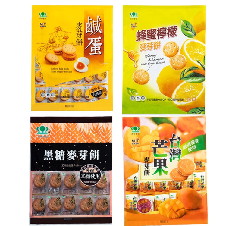免運!【昇田】5包 麥芽餅(黑糖/芒果/鹹蛋/蜂蜜/蜂蜜檸檬/黑可可) 250公克/袋