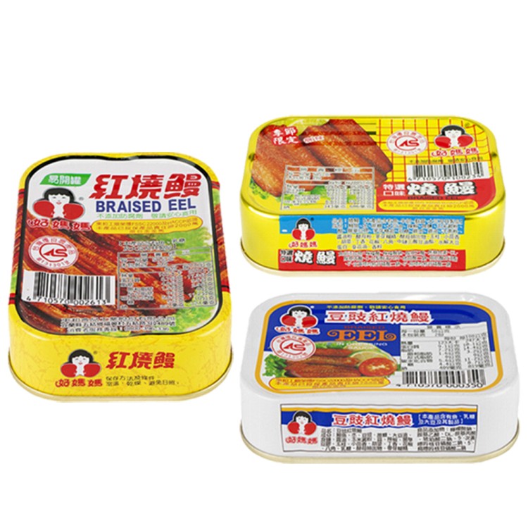 免運!【東和】3組 好媽媽鰻魚罐系列(原味/辣味/豆鼓)-3罐組 100公克/3罐/組
