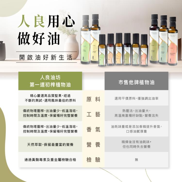 [人良油坊]第一道冷壓初榨堅果油經典30mlx3入禮盒組(黃金亞麻仁油、紫蘇籽油、薑黃奇亞籽