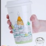 授權雙層陶瓷杯-莫斯科 10個起批每個187元(B0422-13)