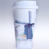 ★2011年全新鶯歌設計師--雙層陶瓷杯★-方形系列-荷蘭風車 10個起批每個198元(B0599-1)