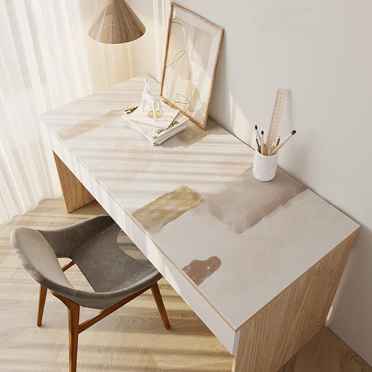 【西格生活館】侘寂風Q彈矽膠皮革桌墊60x120cm 桌布 茶几 書桌 餐桌墊 滑鼠墊