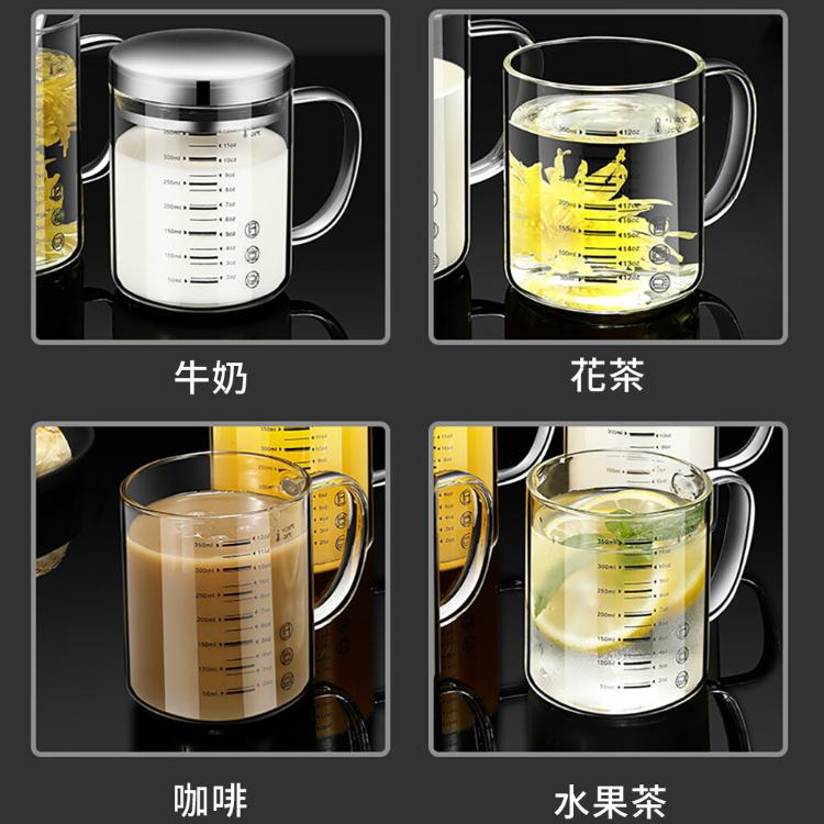 【CityStar】高硼矽玻璃帶蓋馬克杯450ml