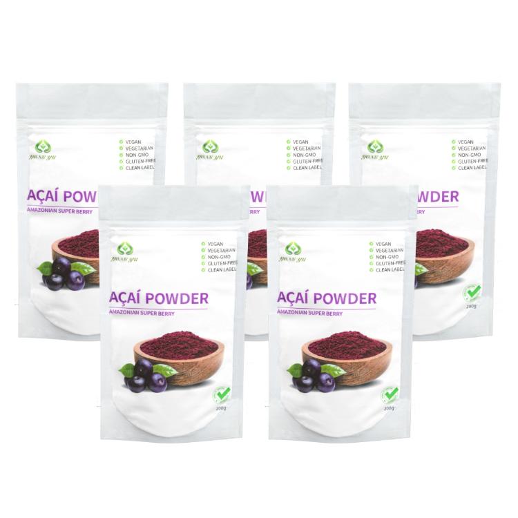 免運!【YONG YU】2組 巴西進口 幫助維持消化道機能 巴西莓粉(1kg) 阿薩伊漿果 AÇAÍ  200g*5包