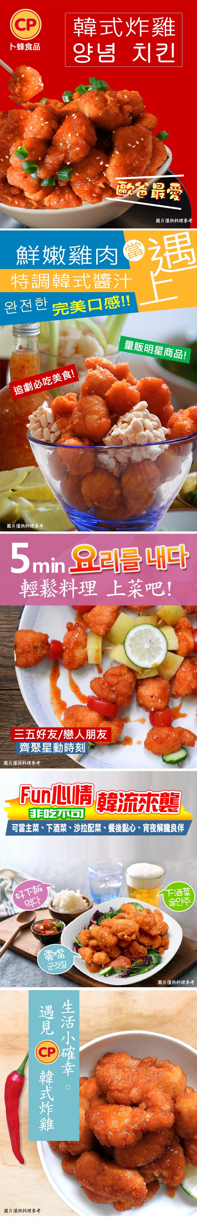 卜蜂韓式炸雞 附醬汁 400g 包 卜蜂食品 Ihergo愛合購