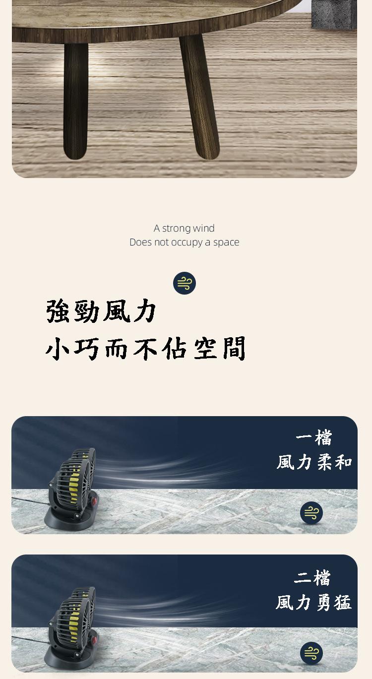 強勁風力，小巧而不佔空間，風力柔和，風力勇猛。