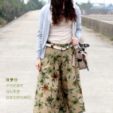 亞麻褲裙 綠蘿紗