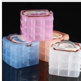 透明三層18格收納盒 特價：$125