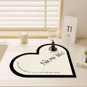 【樂購購】愛心造型吸水防滑瀝水墊