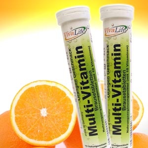 【結緣健康生活】德國原裝進口 VivaLife 綜合維他命發泡錠 橘子口味 單條20錠 特價：$230
