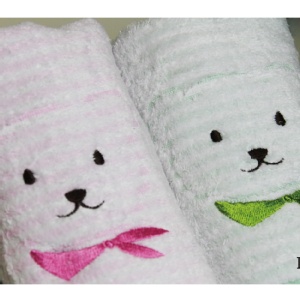 【三葉棉織廠】臺灣製純棉毛巾[領巾熊家用毛巾]-6入