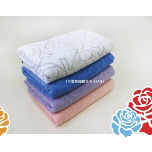 【三葉棉織廠】玫瑰緹花毛巾被-1入