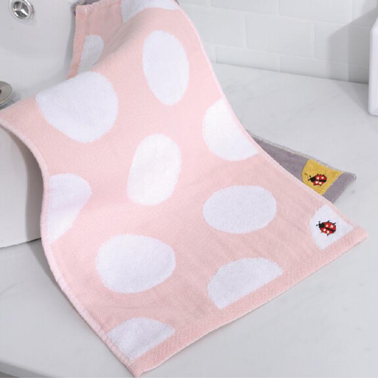 【星紅織品】點點刺繡小瓢蟲純棉毛巾