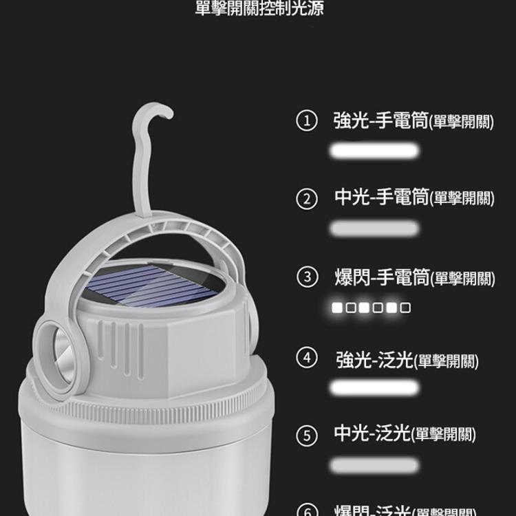 【CityStar】提掛二合一太陽能8檔露營照明燈